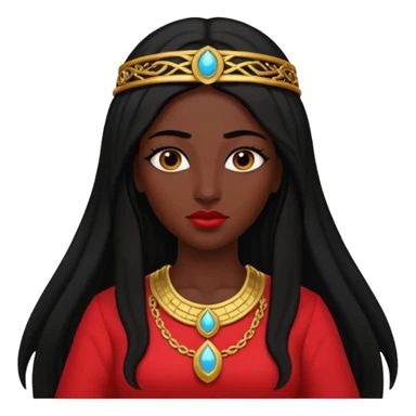 Isis, Mother of Gods from Gods and Goddesses with long black hair, red outfit sticker