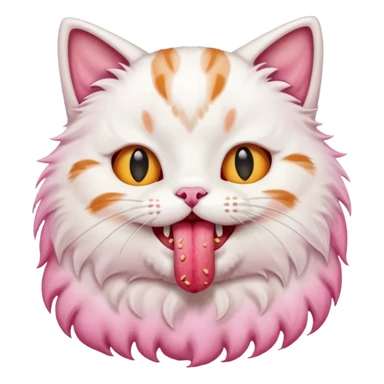 cat eating meet sticker