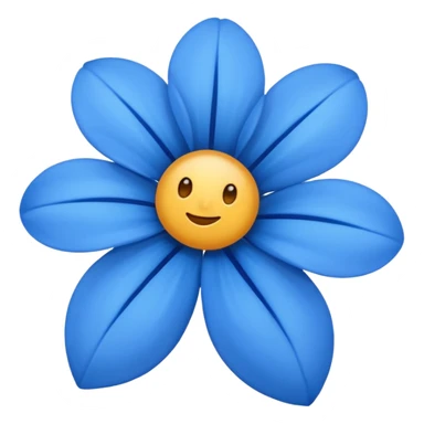 blue flower sticker