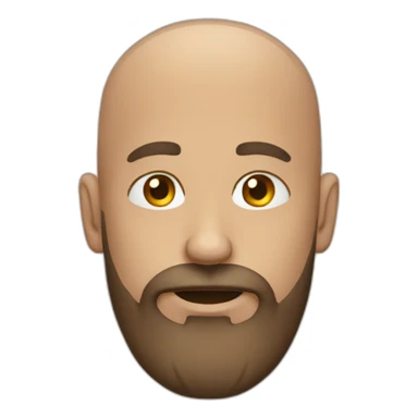 bald guy with brown beard sticker