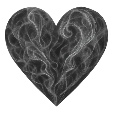 heart with a swirling smoke texture sticker