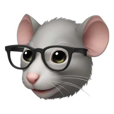 Rat lunettes sticker