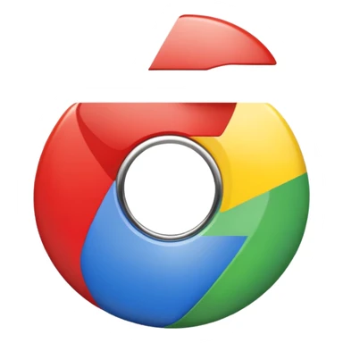 Google Chrome browser logo, clean modern style sticker