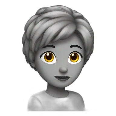 Chica pelo corto gris sticker