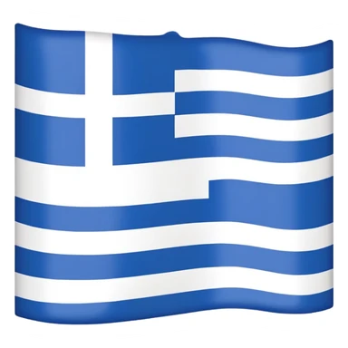 Greece flag without blue stripes, only white stripes sticker