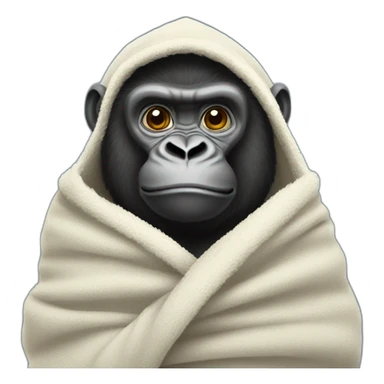 Gorilla holding a blanket sticker