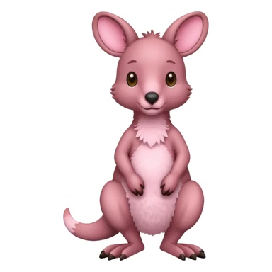 Pink kangaroo sticker