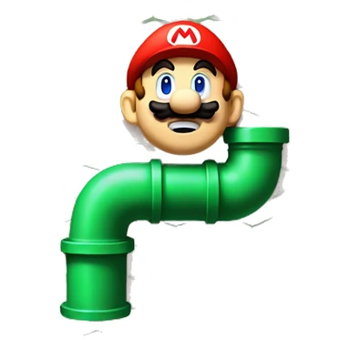 Mario stuck in the green pipe  sticker