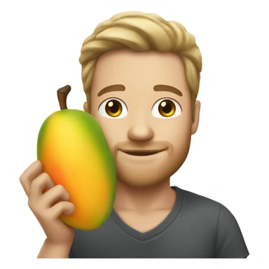 White guy loving a Mango sticker