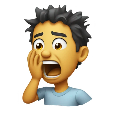 Screaming crying sticker