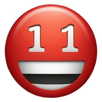 red circle with number 1  sticker