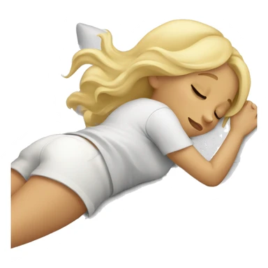 blonde girl napping sticker