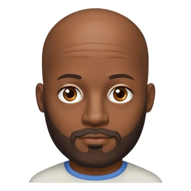 African American male bald salt & pepper beard sticker