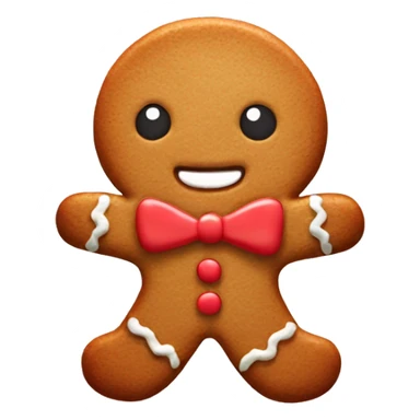 Gingerbread cookie with bow sticker