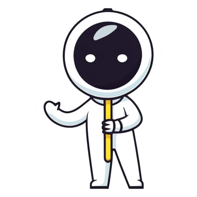 K-pop fan with light stick sticker