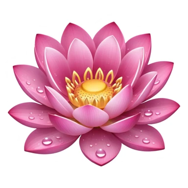 lotus flower with sparkles sticker
