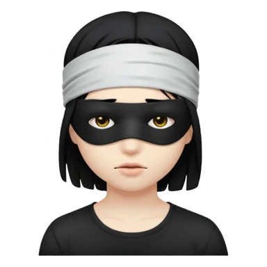 blindfolded emo sticker