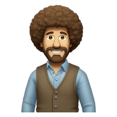 bob ross gangsta sticker