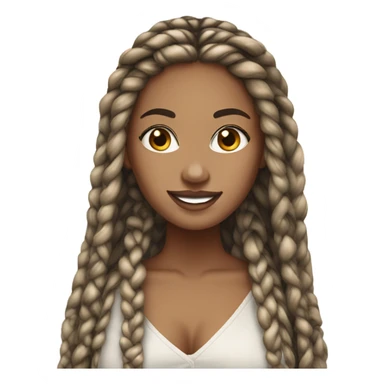 pretty woman with box braids sticker