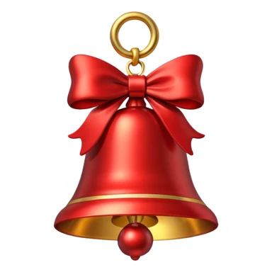 christmas red bell sticker