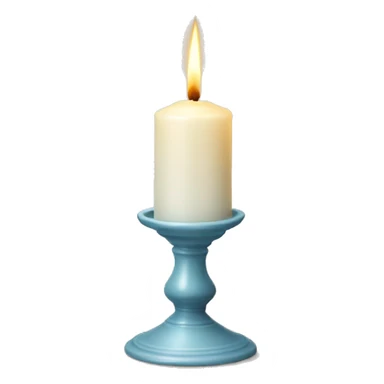 candle in candle holder with handle sticker