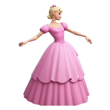 dancing ballerina in pink dress sticker