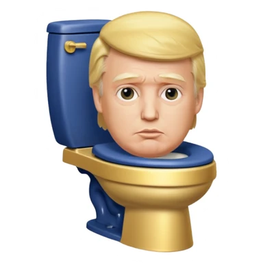 Donald trump on toilet  sticker