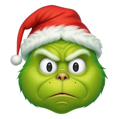 Un emoji de el Grinch diciendo ho ho ho sticker