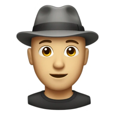 bald dude with a fedora sticker