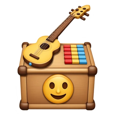 wooden instument toy sticker