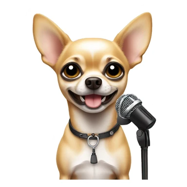 chihuahua singer with mic sticker