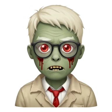 Um zombie nerd sticker