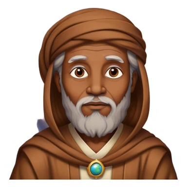 Spiritual teacher is a wise man against the background of the planet sticker