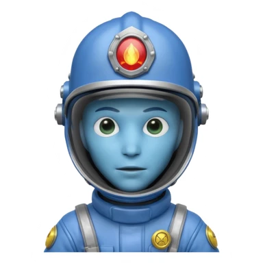 Alien firefighter sticker