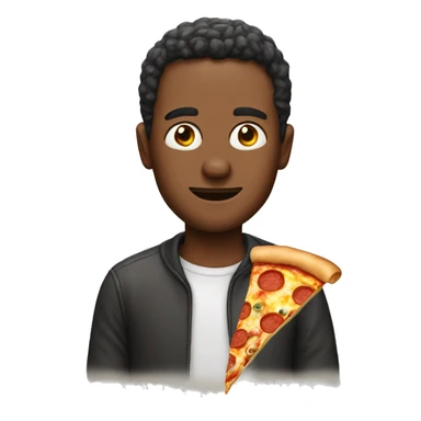 Man made of pizza sticker