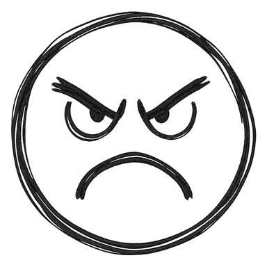 angry and aggressive face sticker