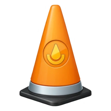 Cono naranja de señalización sticker