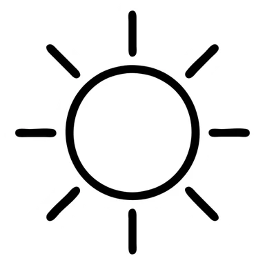 transparent sun with white outline sticker