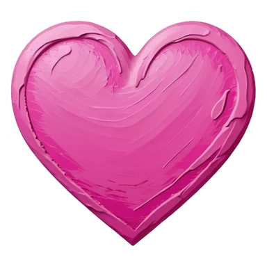 canvas paint pink heart sticker