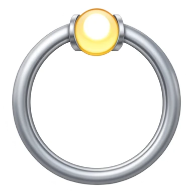 Silver ring of light sticker