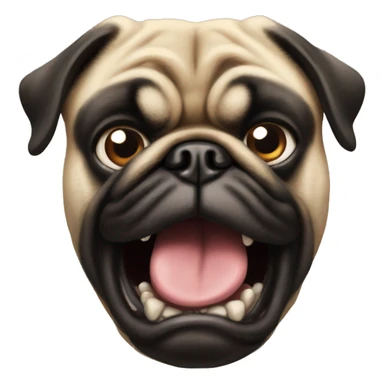 Angry pug sticker