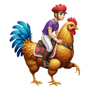 A chicken jockey  sticker