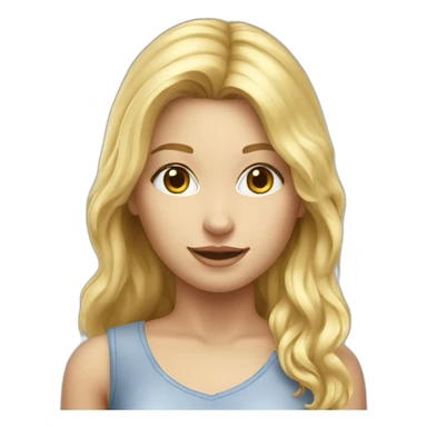 hyperrealistic caucasian blonde girl body sticker