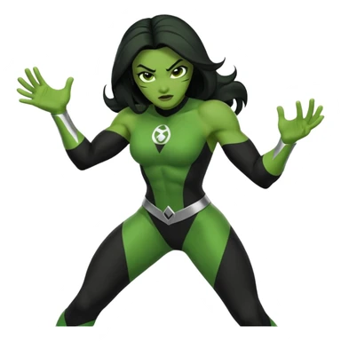 Shego fighting pose sticker