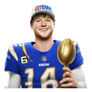 Josh Allen winning Super Bowl sticker