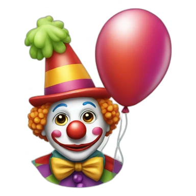 Clown with balloon sticker