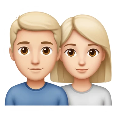 Two people gradually moving closer, showing progression of trust building sticker