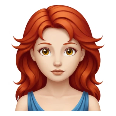 red hair goddess sticker