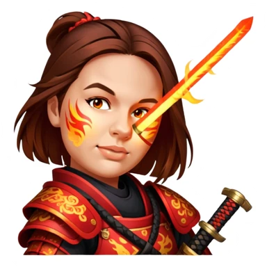 Fire-Wielding Samurai sticker