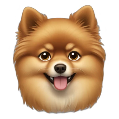 Pomeranian brown hair crying sticker